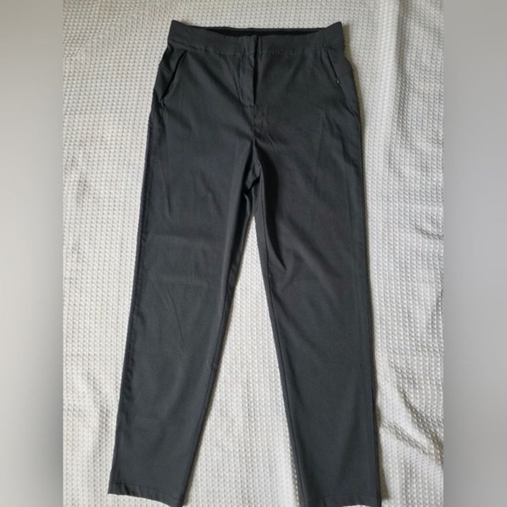Lole Gray Ankle Cropped Pants Slim Fit